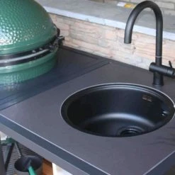 Big Green Egg - Bordplade Med Udskæring Til Sort Vask - 1035