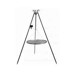 Cook King 180 Cm 3-ben Til Bålsted Med 70 Cm Stål Rist + Winch