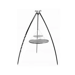 Cook King 200 Cm 3-ben Til Bålsted Med 2 Stål Rists 70 Cm + 40 Cm