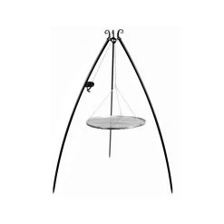 Cook King 200 Cm 3-ben Til Bålsted Med 50 Cm Rustfristål Rist + Winch