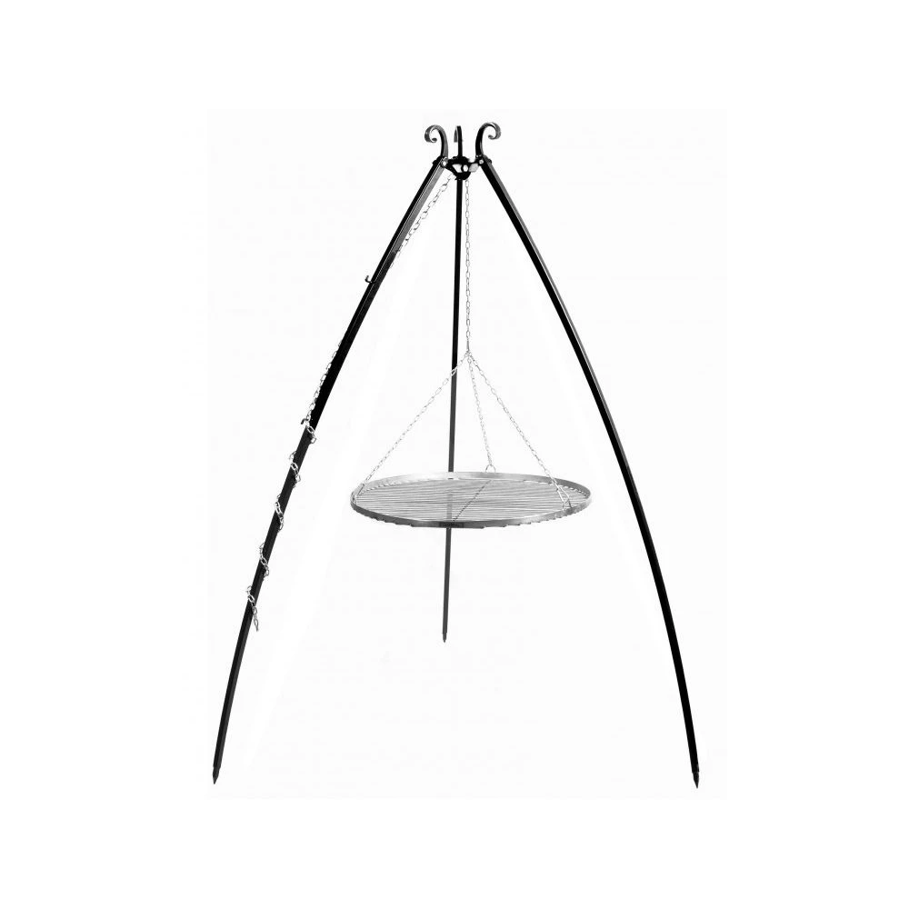 Cook King 200 Cm 3-ben Til Bålsted Med 60 Cm Rustfristål Rist 1 Cook King 200 Cm 3-ben Til Bålsted Med 60 Cm Rustfristål Rist