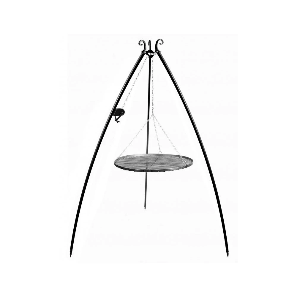 Cook King 200 Cm 3-ben Til Bålsted Med 60 Cm Stål Rist + Winch 1 Cook King 200 Cm 3-ben Til Bålsted Med 60 Cm Stål Rist + Winch