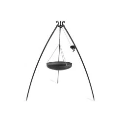 Cook King 200 Cm 3-ben Til Bålsted Med 60 Cm Stålwok + Winch