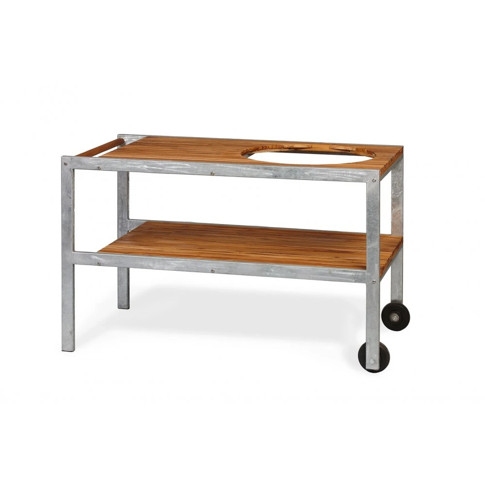 Monolith Classic - Vogn I Galv Stål Og Teak - Sæt Med 2 Stk 1 Monolith Classic - Vogn I Galv Stål Og Teak - Sæt Med 2 Stk