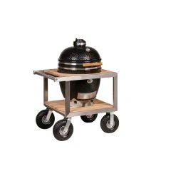 Monolith Kamado Vogn/Buggy Til CLASSIC/LARGE (Rustfri Stål & Teak) 6 Monolith Kamado Vogn/Buggy Til CLASSIC/LARGE (Rustfri Stål & Teak) -OFYR butik monolith kamado vognbuggy til classiclargenrustfri stal teak 2