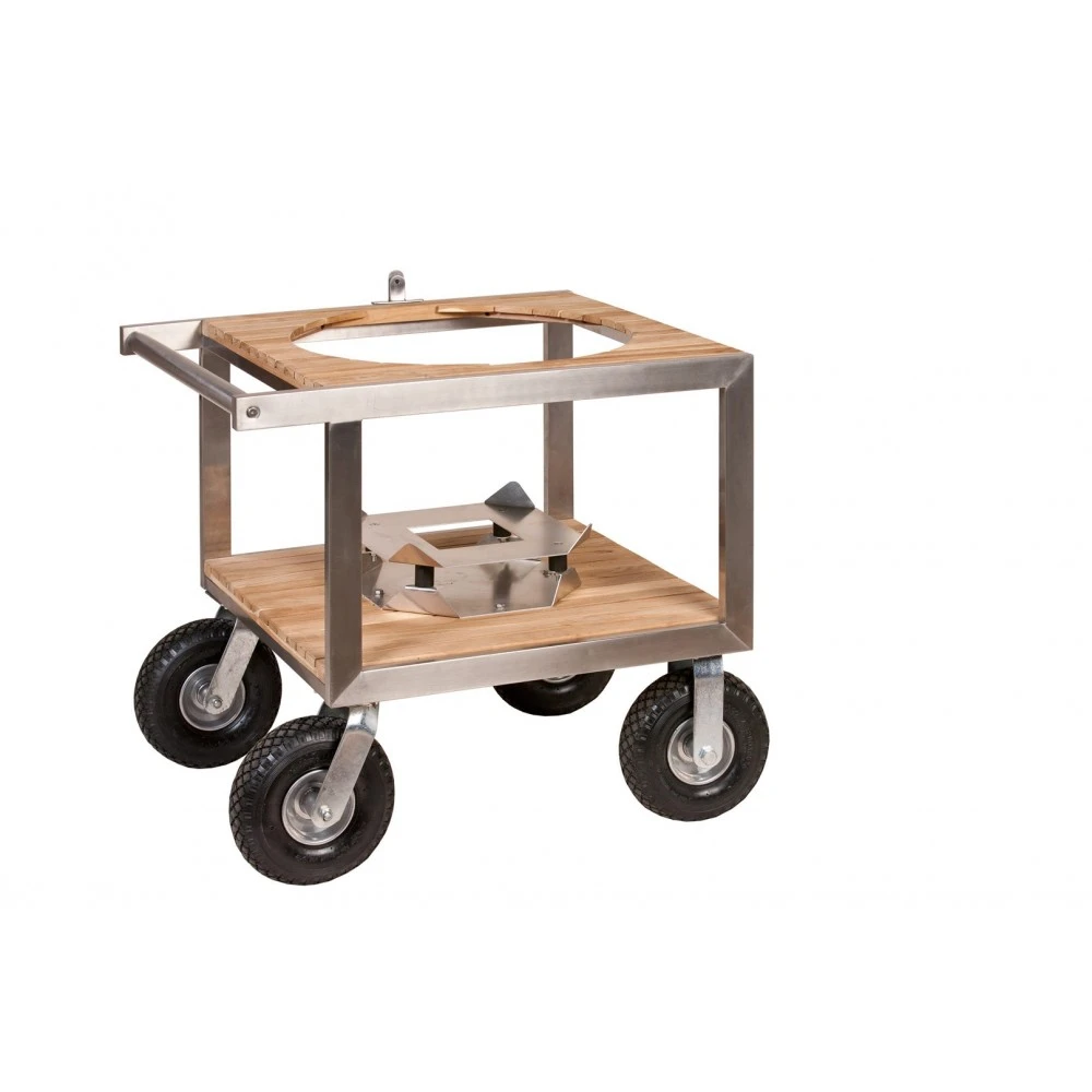 Monolith Kamado Vogn/Buggy Til CLASSIC/LARGE (Rustfri Stål & Teak) 4 Monolith Kamado Vogn/Buggy Til CLASSIC/LARGE (Rustfri Stål & Teak) - Billede 4