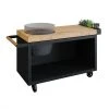 OFYR Kamado Table Black 135 PRO Teak Wood BGE